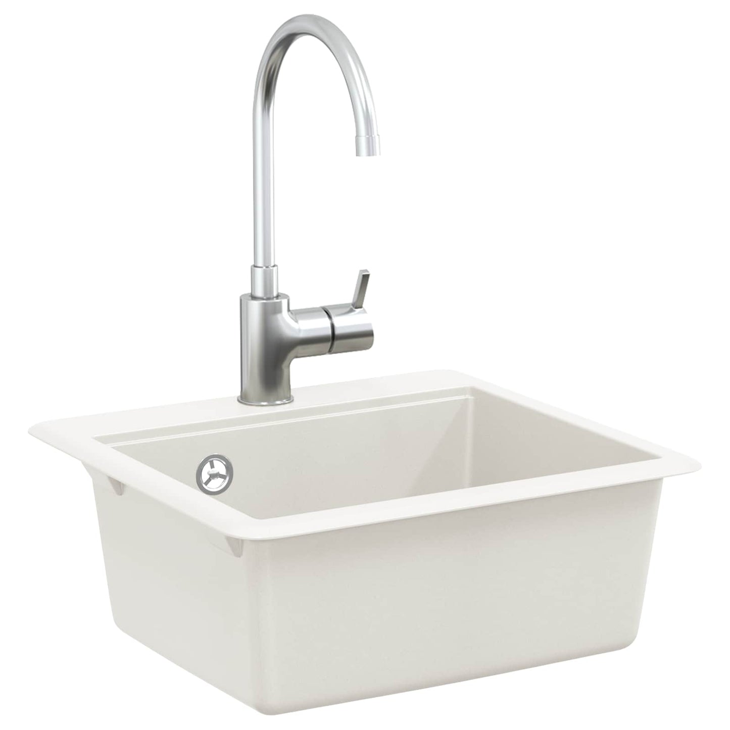 Vask 80% Kvarts og 20% Resin 470 x 440 mm Hvid