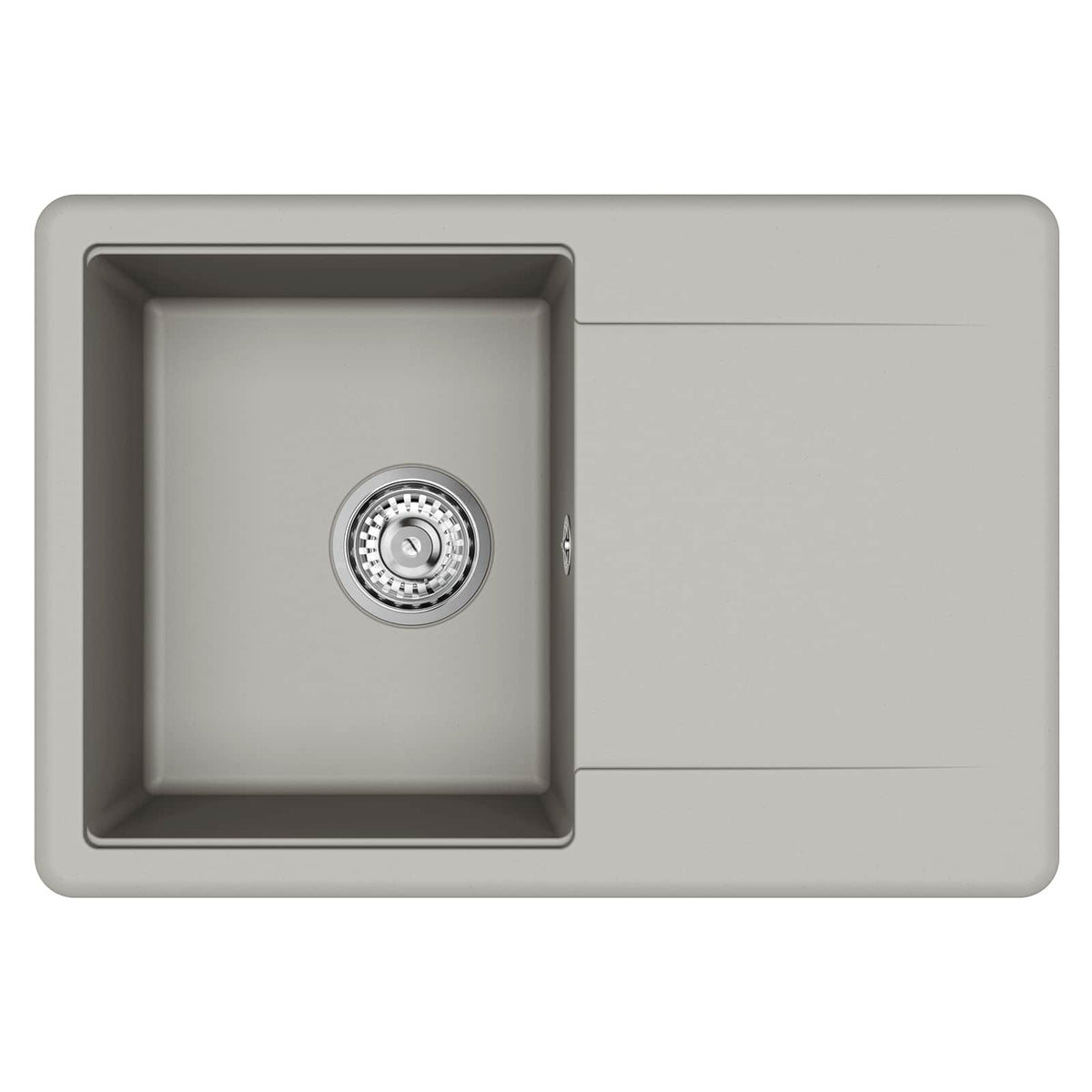 Vask 80% Kvarts og 20% Resin 670 x 460 mm Grå