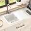 Vask 80% Kvarts og 20% Resin 670 x 460 mm Hvid