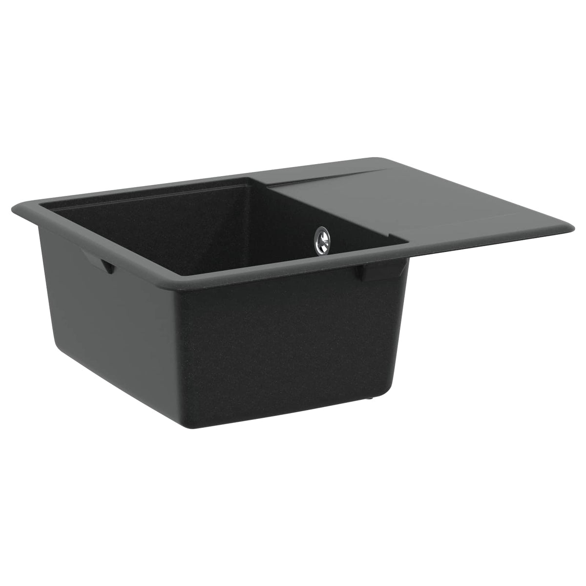 Vask 80% Kvarts og 20% Resin 560 x 460 mm Sort