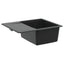 Vask 80% Kvarts og 20% Resin 560 x 460 mm Sort