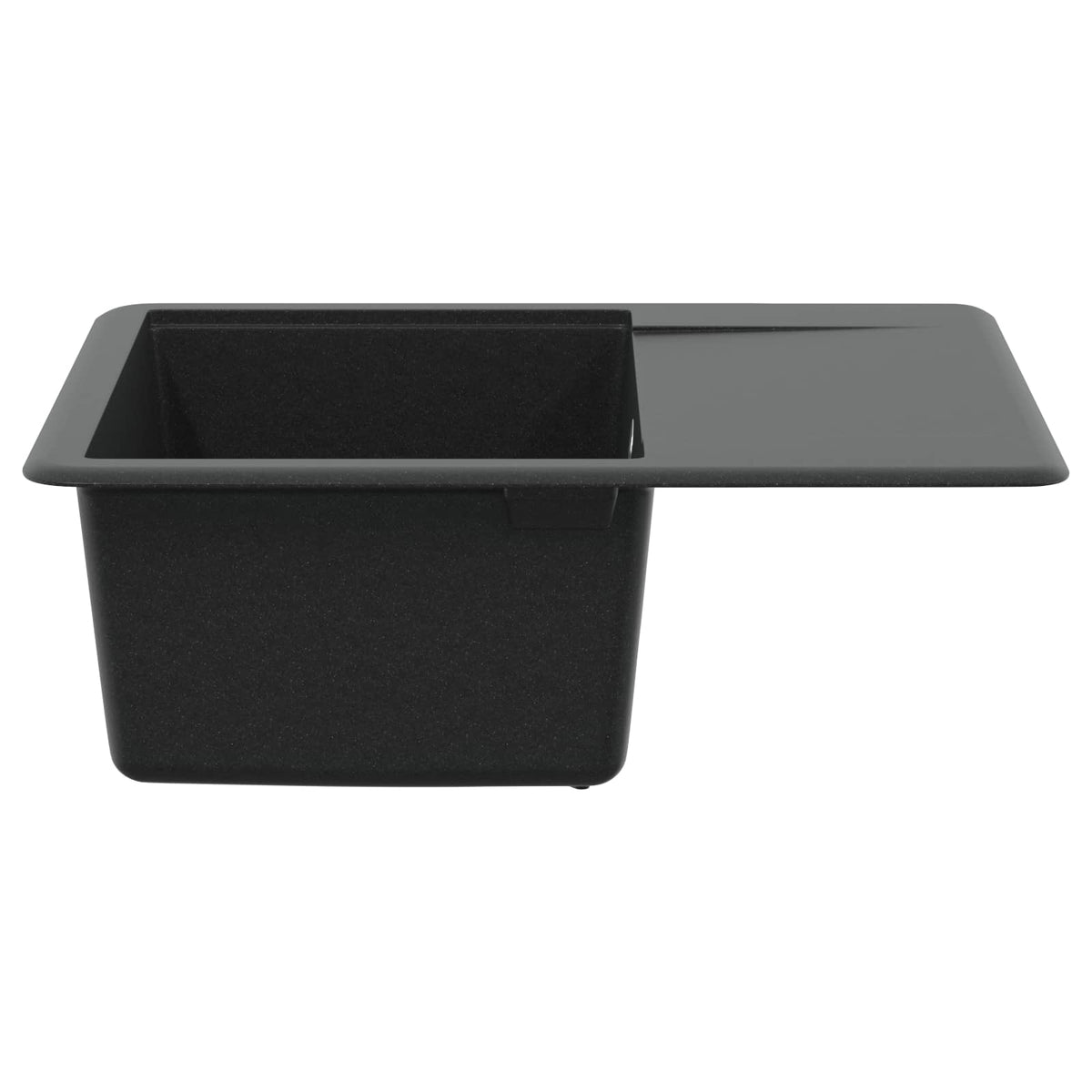 Vask 80% Kvarts og 20% Resin 560 x 460 mm Sort