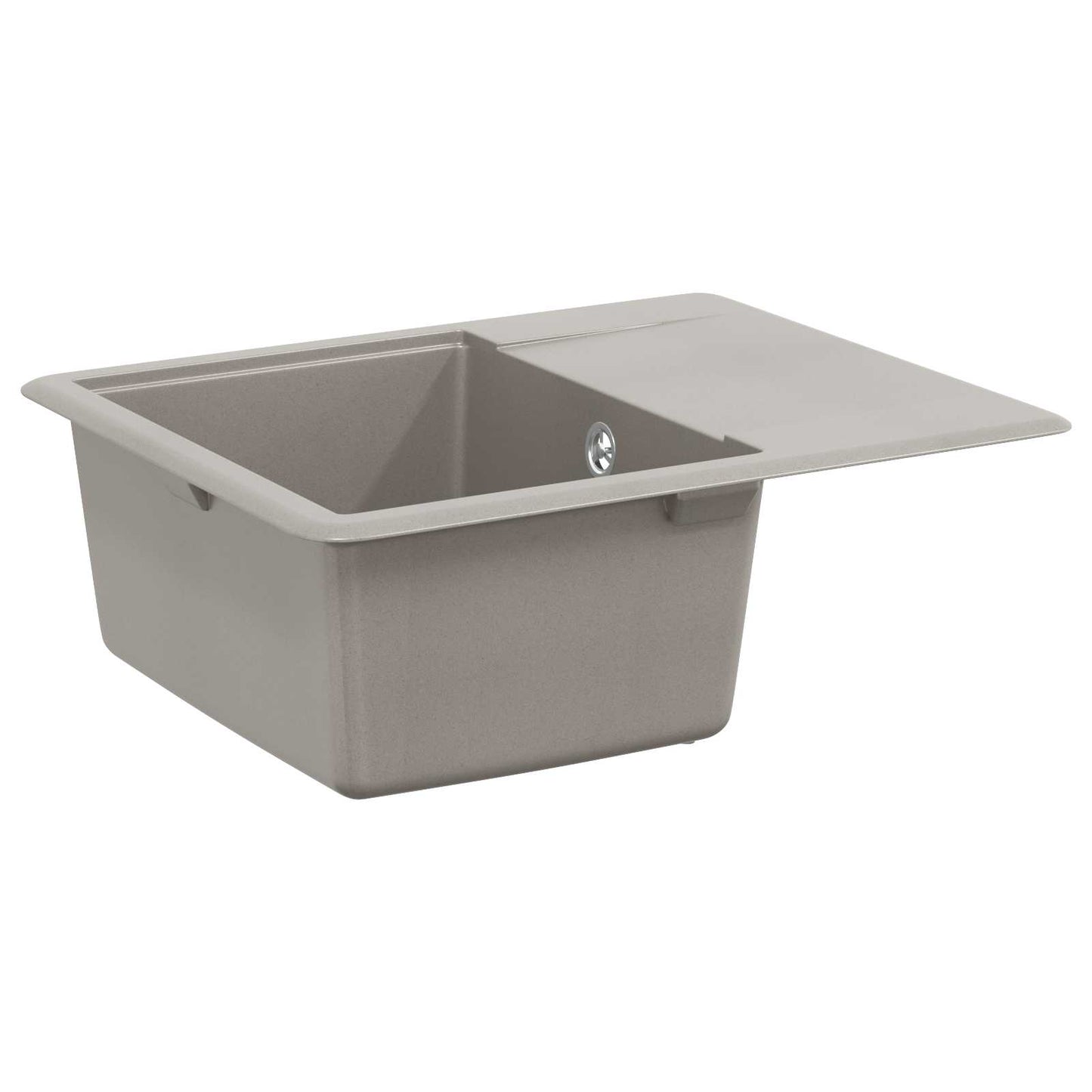 Vask 80% Kvarts og 20% Resin 560 x 460 mm Grå