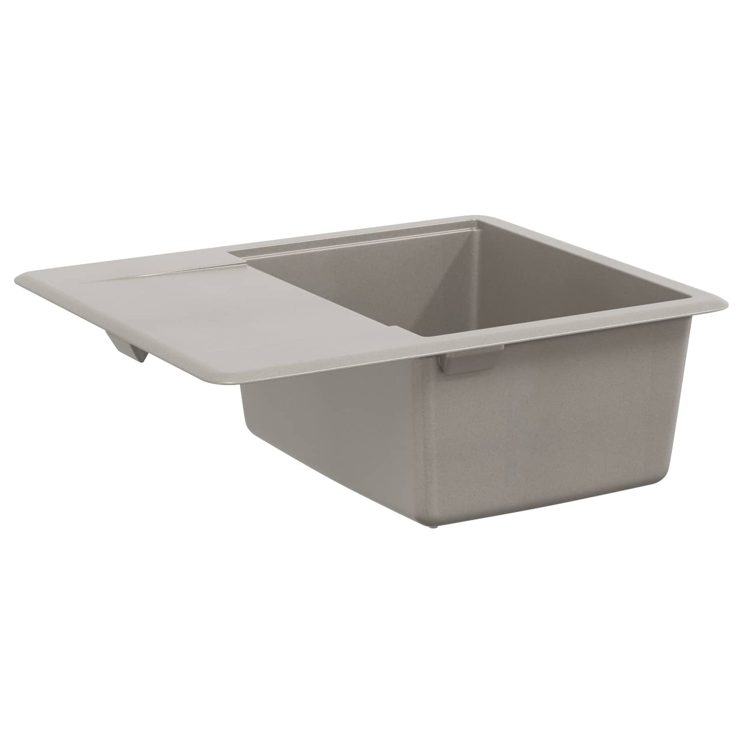 Vask 80% Kvarts og 20% Resin 560 x 460 mm Grå