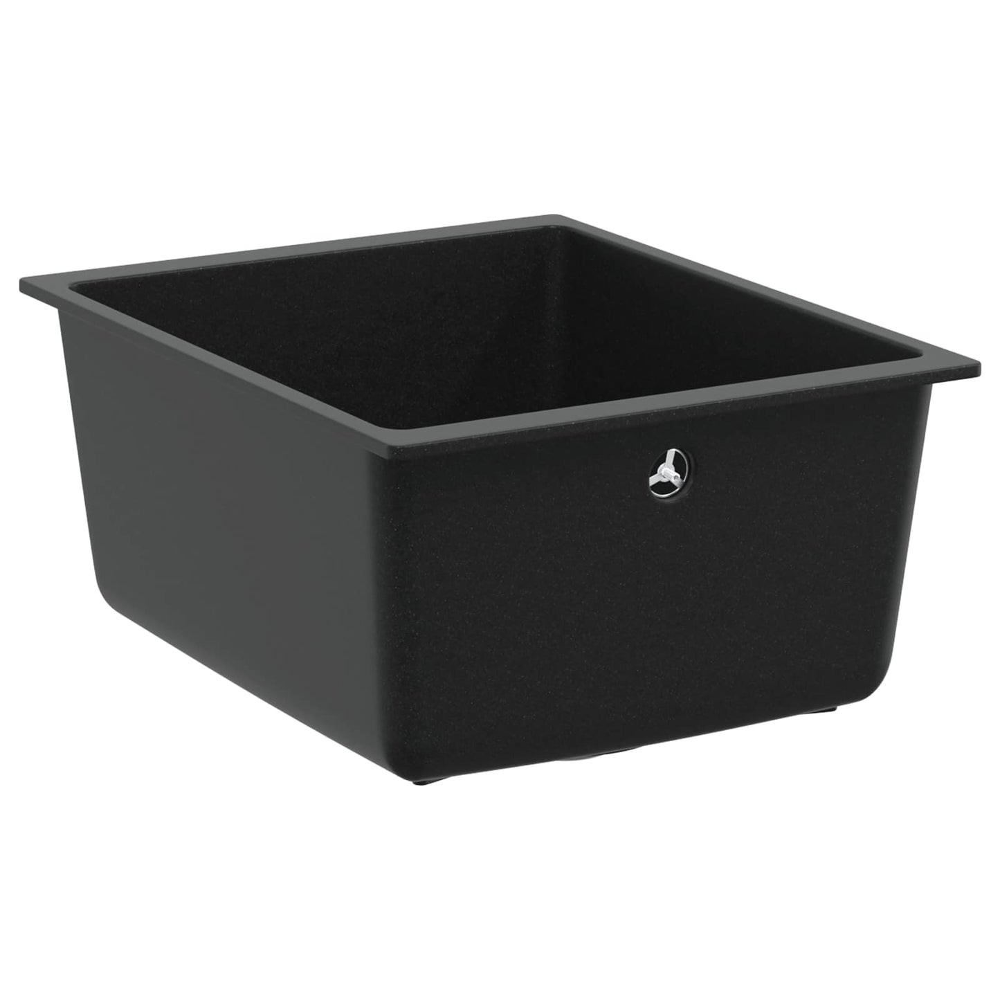 Vask 80% Kvarts og 20% Resin 370 x 460 mm Sort