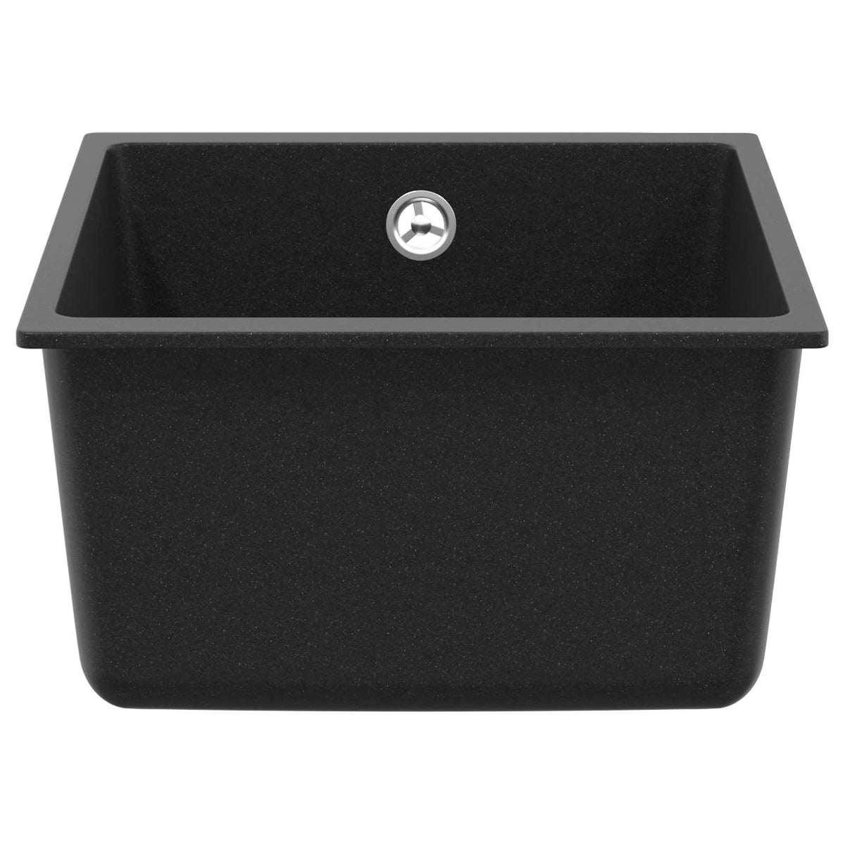 Vask 80% Kvarts og 20% Resin 370 x 460 mm Sort