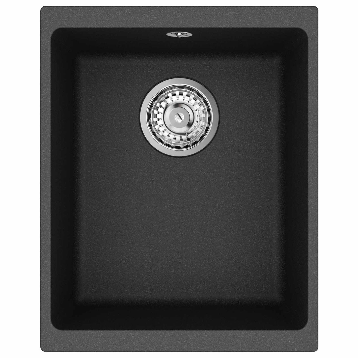 Vask 80% Kvarts og 20% Resin 370 x 460 mm Sort