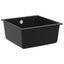 Vask 80% Kvarts og 20% Resin 430 x 460 mm Sort