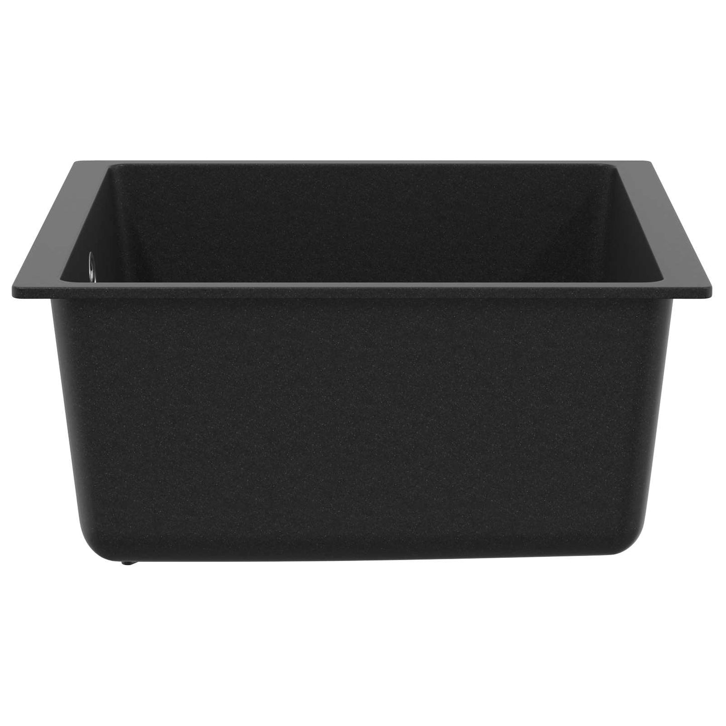 Vask 80% Kvarts og 20% Resin 430 x 460 mm Sort