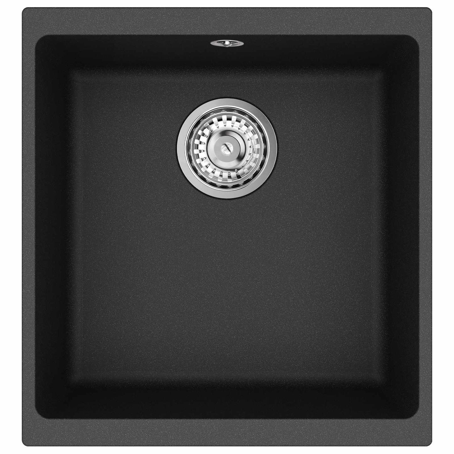 Vask 80% Kvarts og 20% Resin 430 x 460 mm Sort