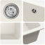Vask 80% Kvarts og 20% Resin 430 x 460 mm Hvid