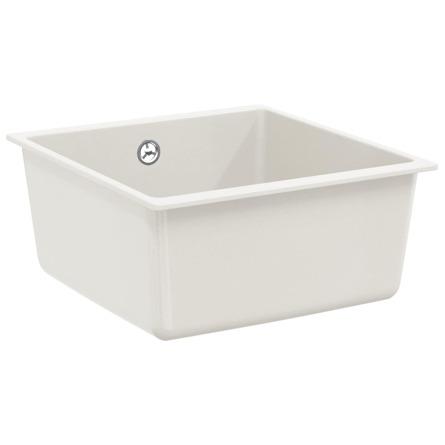 Vask 80% Kvarts og 20% Resin 430 x 460 mm Hvid