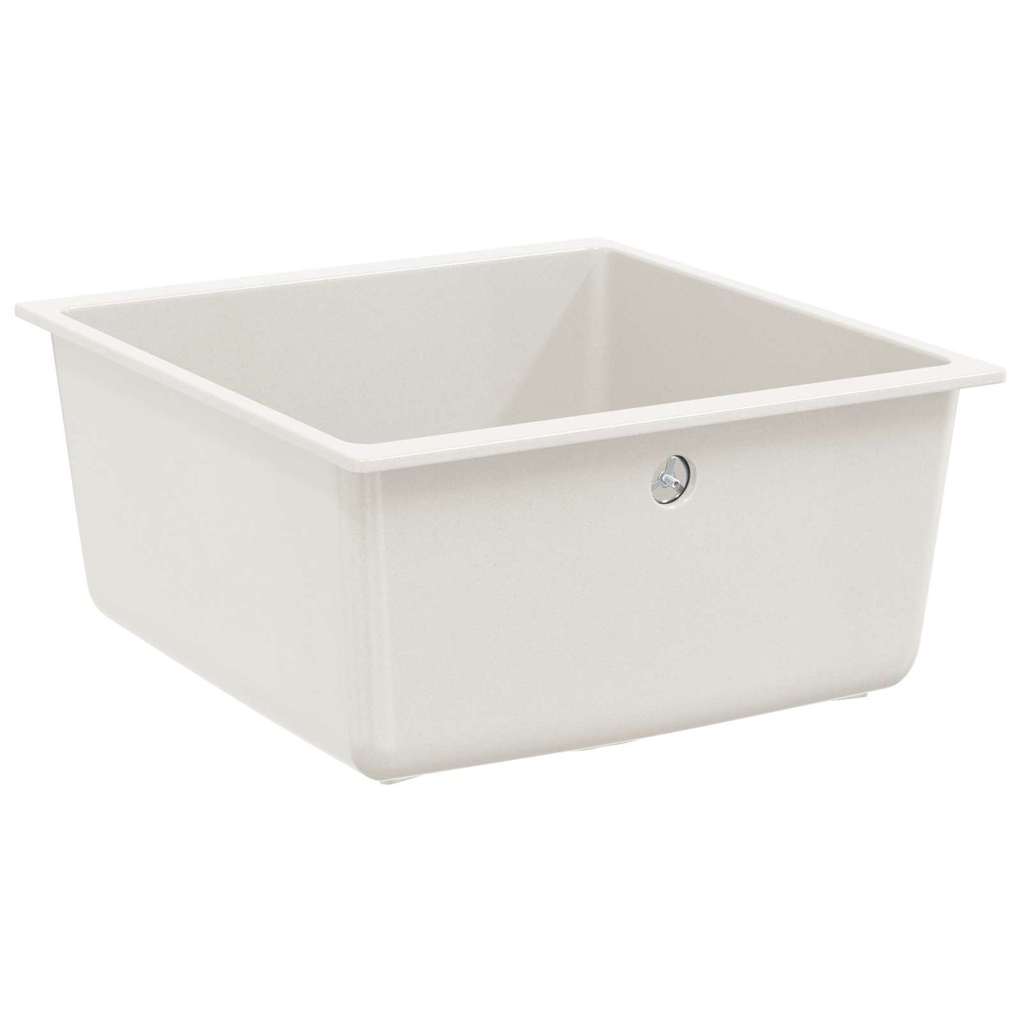 Vask 80% Kvarts og 20% Resin 430 x 460 mm Hvid
