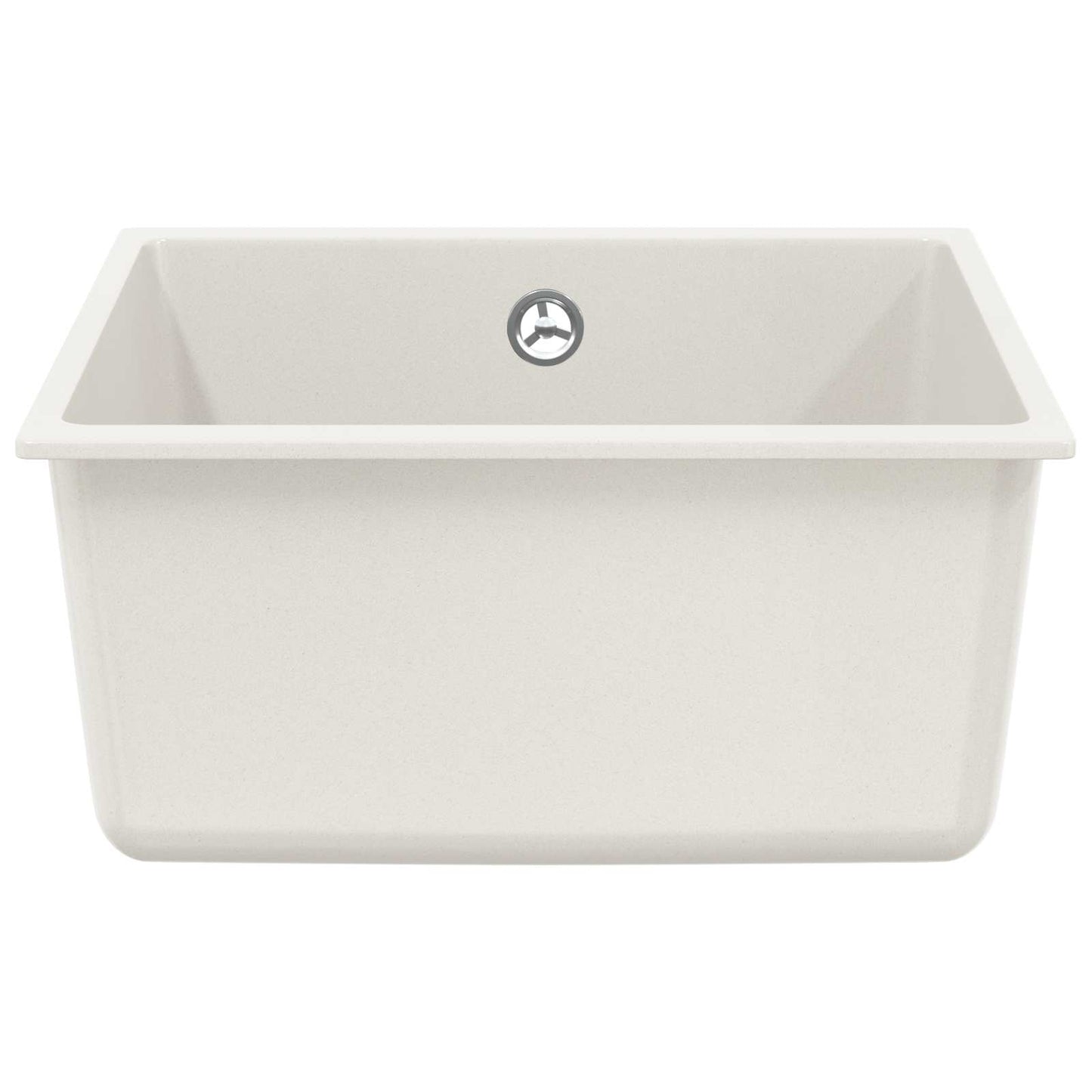 Vask 80% Kvarts og 20% Resin 430 x 460 mm Hvid