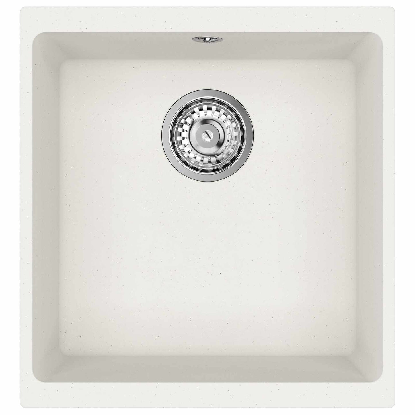 Vask 80% Kvarts og 20% Resin 430 x 460 mm Hvid