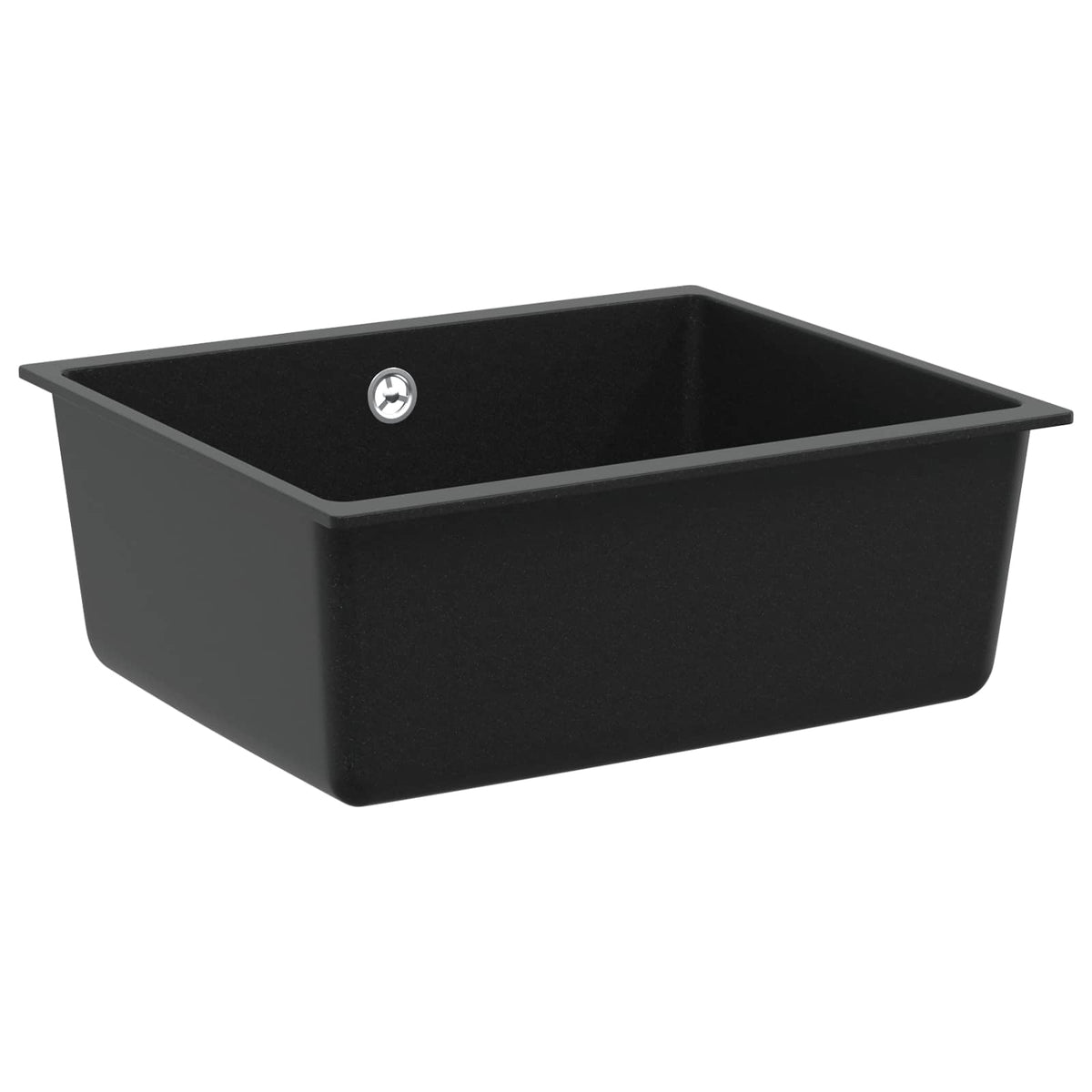 Vask 80% Kvarts og 20% Resin 530 x 460 mm Sort