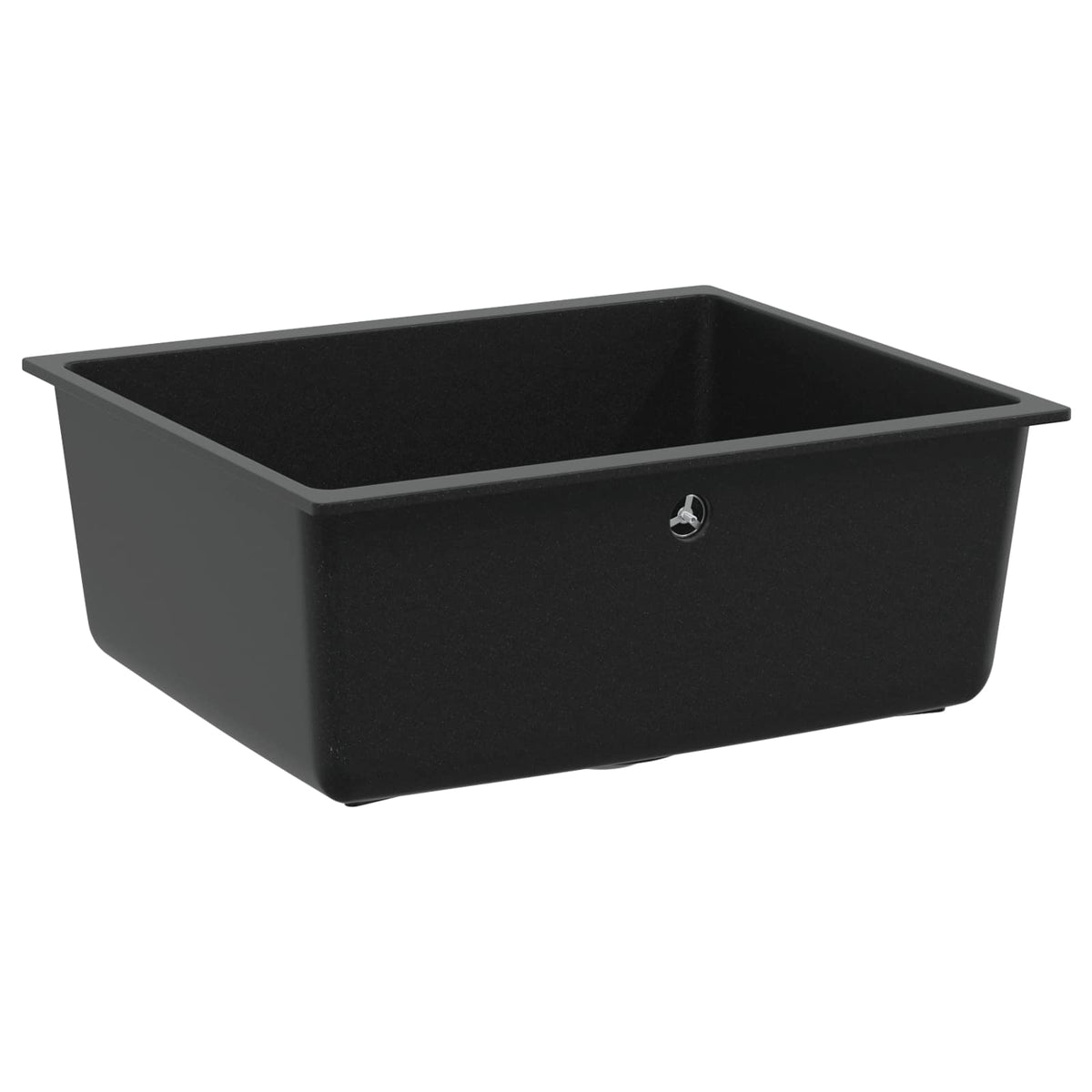 Vask 80% Kvarts og 20% Resin 530 x 460 mm Sort