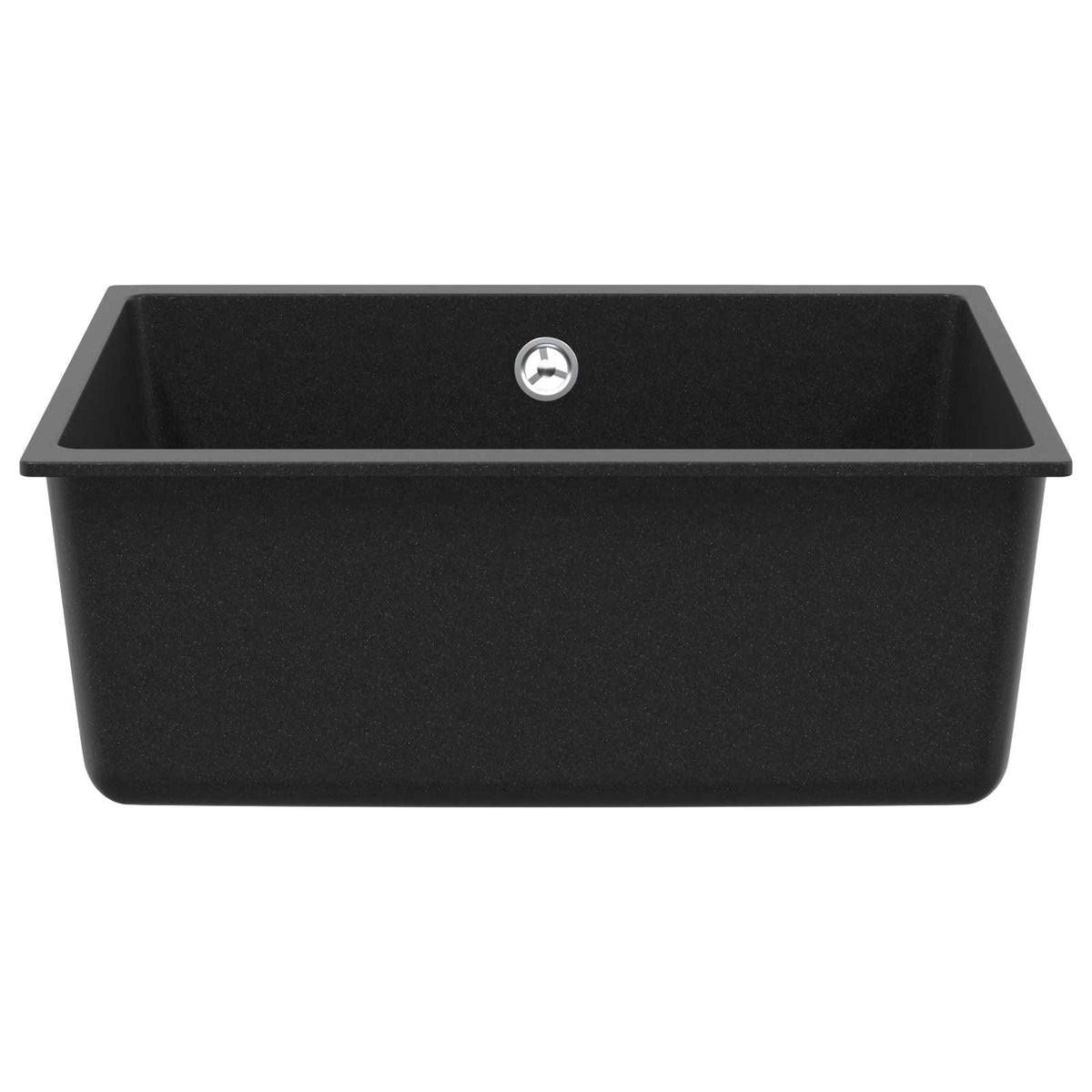 Vask 80% Kvarts og 20% Resin 530 x 460 mm Sort