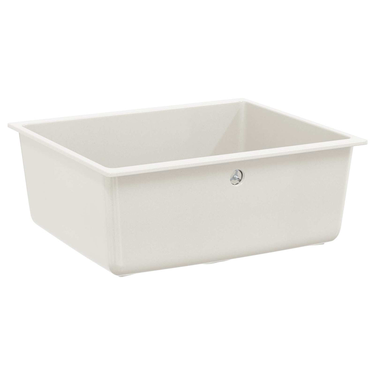 Vask 80% Kvarts og 20% Resin 530 x 460 mm Hvid