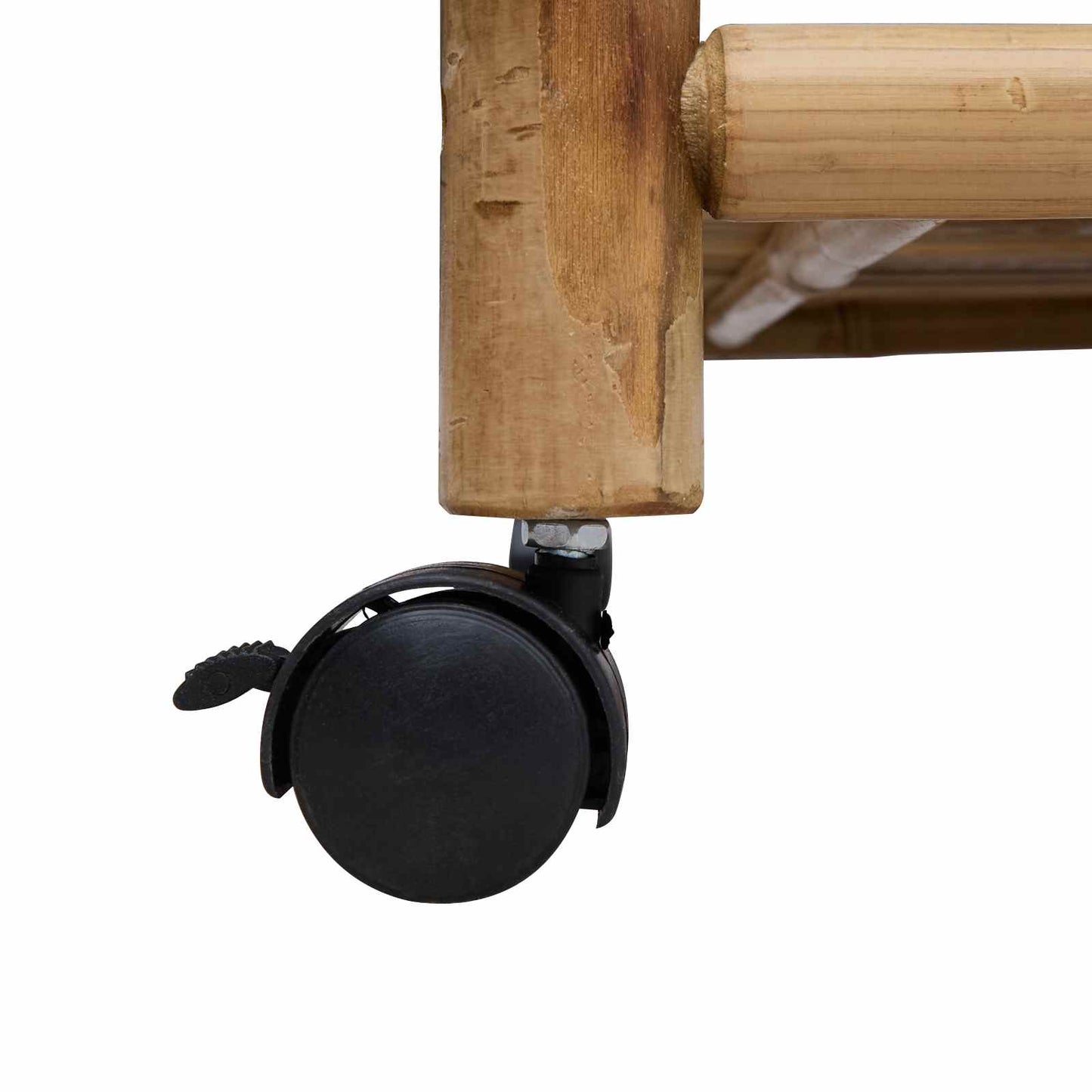 Vinvogn med hjul Naturfarvet 85 x 50 x 93 cm Bambus