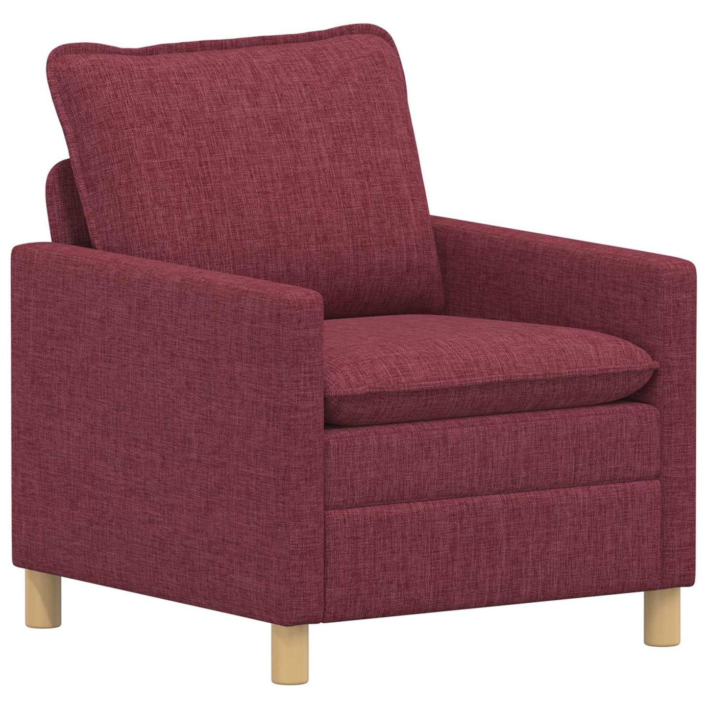 Sofa Sæt 2 stk. Vinrød Stof