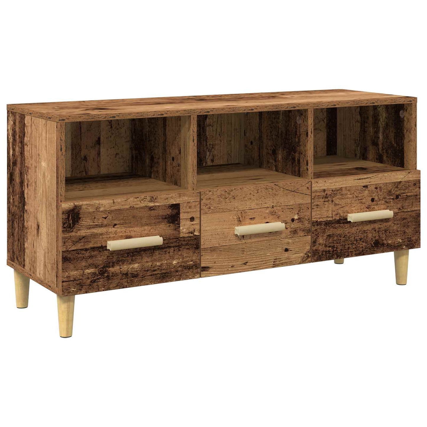 TV-skab 102 x 36 x 50 cm Gammelt træ Konstrueret træ