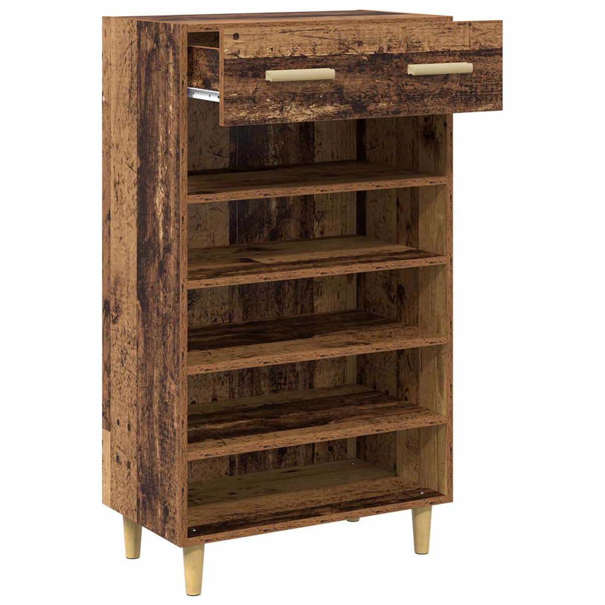Sko skab 60 x 35 x 105 cm Konstrueret træ Gammelt træ