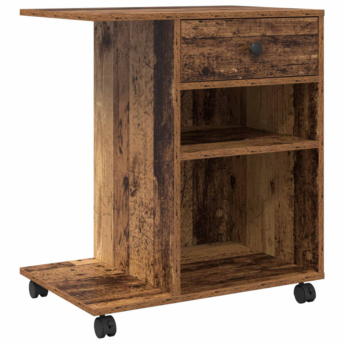 Printerstand Gammelt træ 60 x 40 x 68,5 cm Konstrueret træ