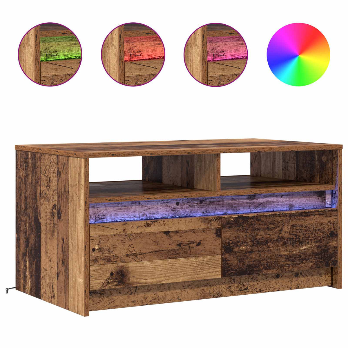 Sofabord Gammelt træ 90 x 50 x 45 cm Konstrueret træ