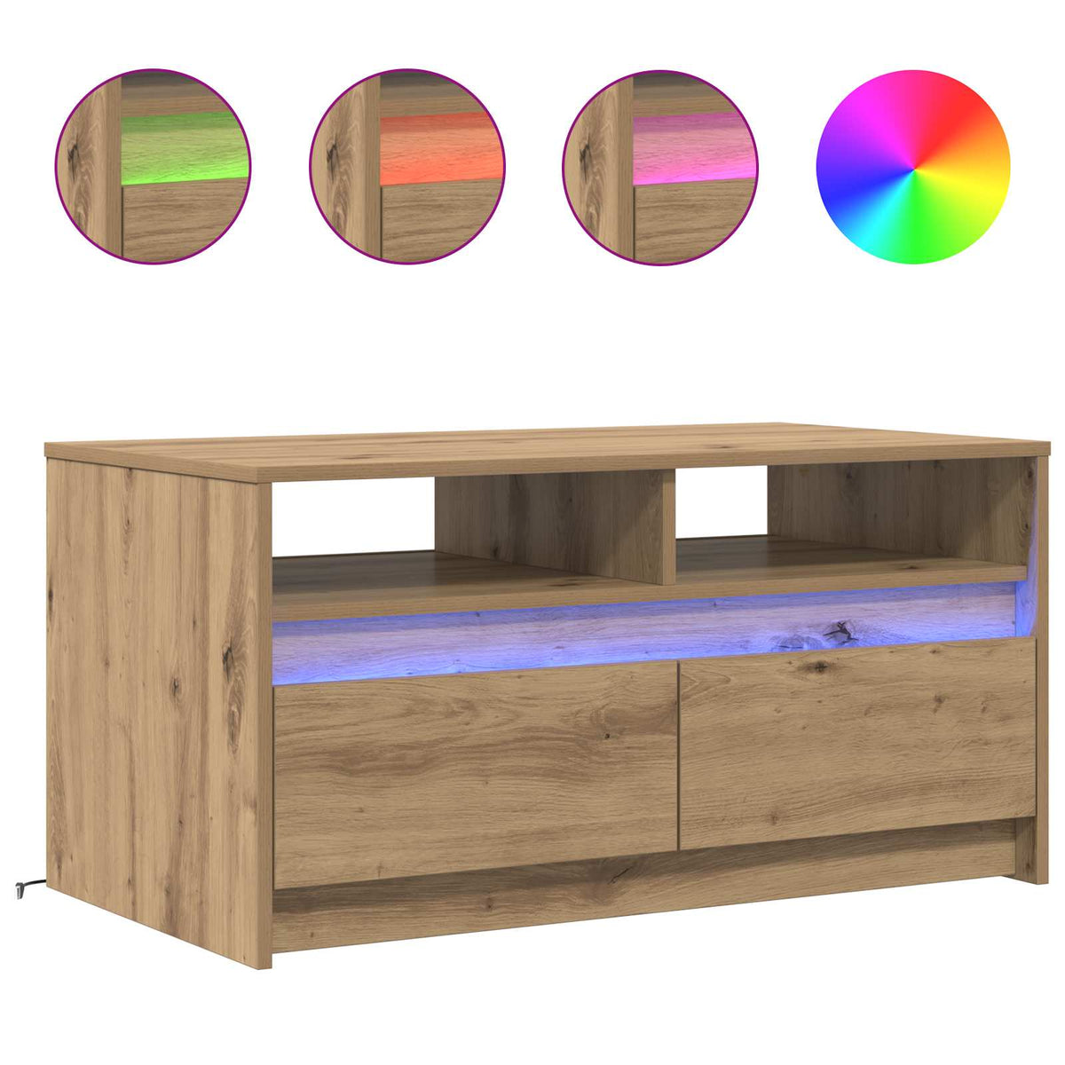 Sofabord Artisan eg 90 x 50 x 45 cm Konstrueret træ