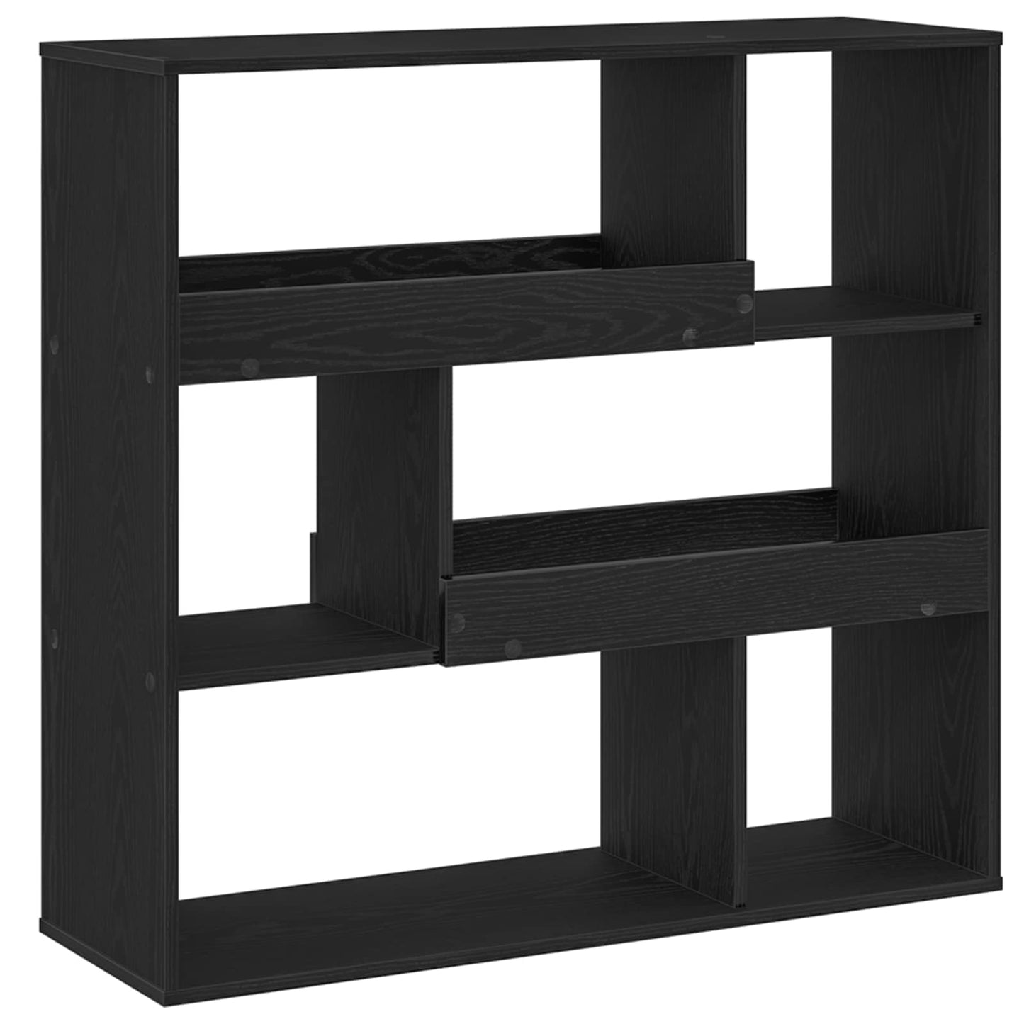 Boghylde 4 niveauer 100 x 33 x 94,5 cm Konstrueret træ Sort eg
