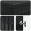2 Deles Badeværelsesskab Sæt EDE Sort Konstrueret træ