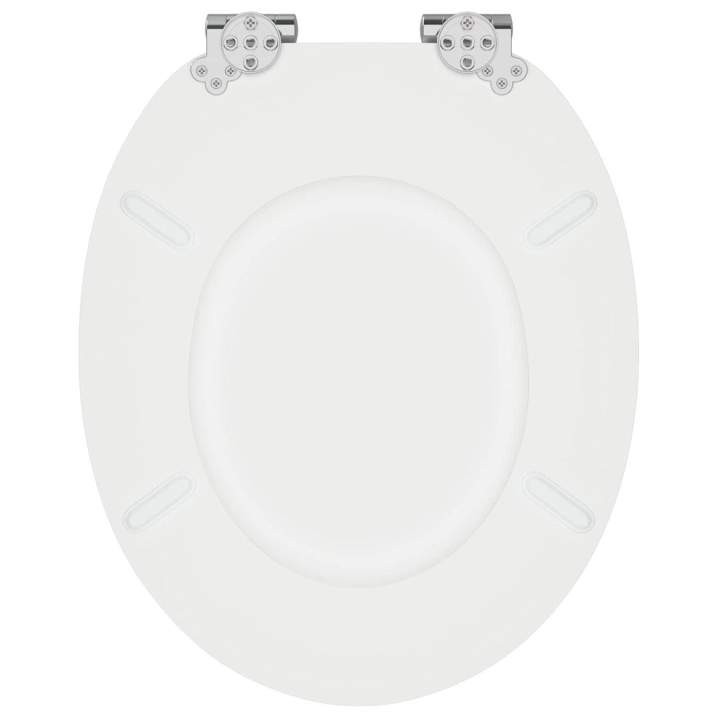 Blødt lukket toiletbræt Hvid 44 x 38 cm MDF plade