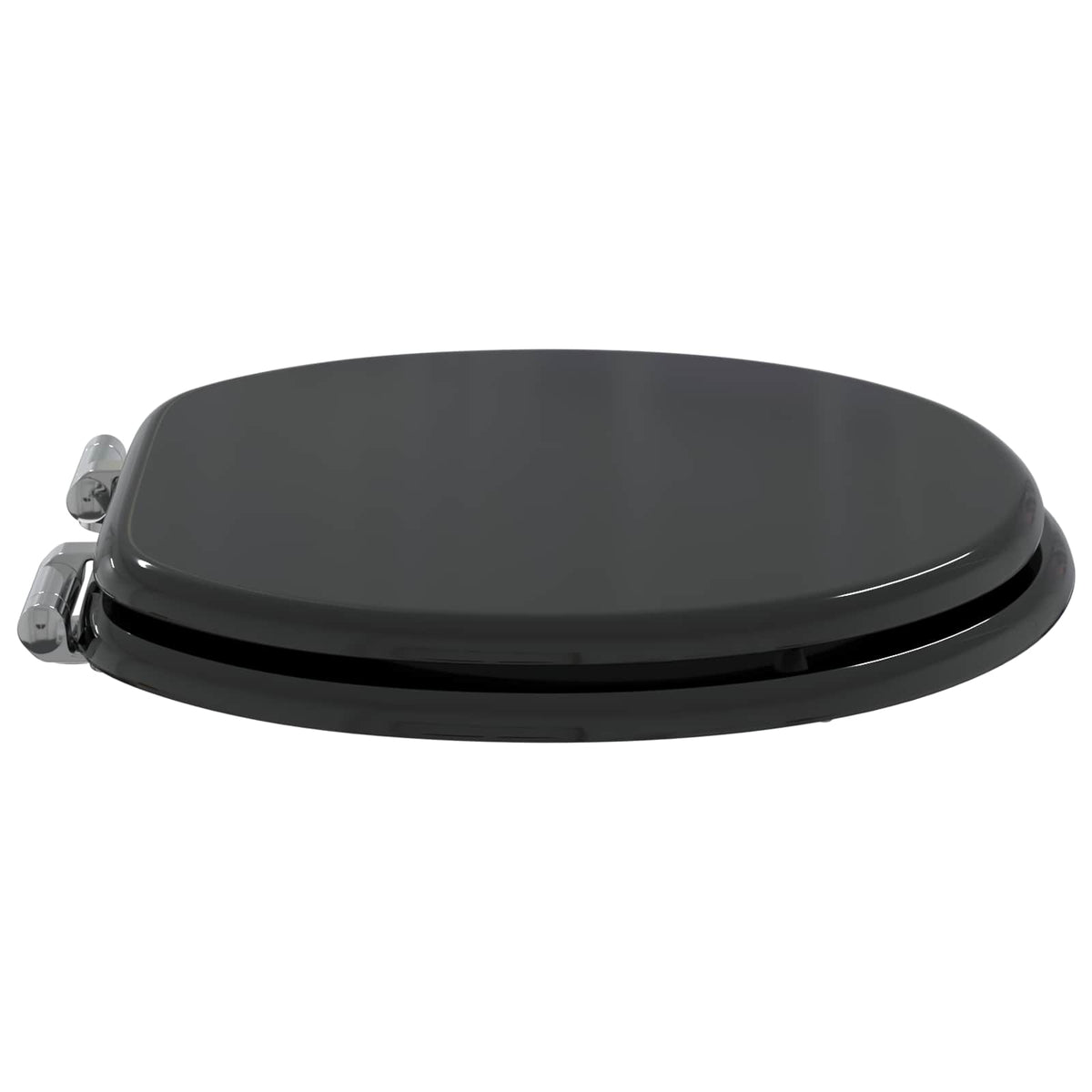 Blødt lukket toiletbræt Sort 44 x 38 cm MDF plade