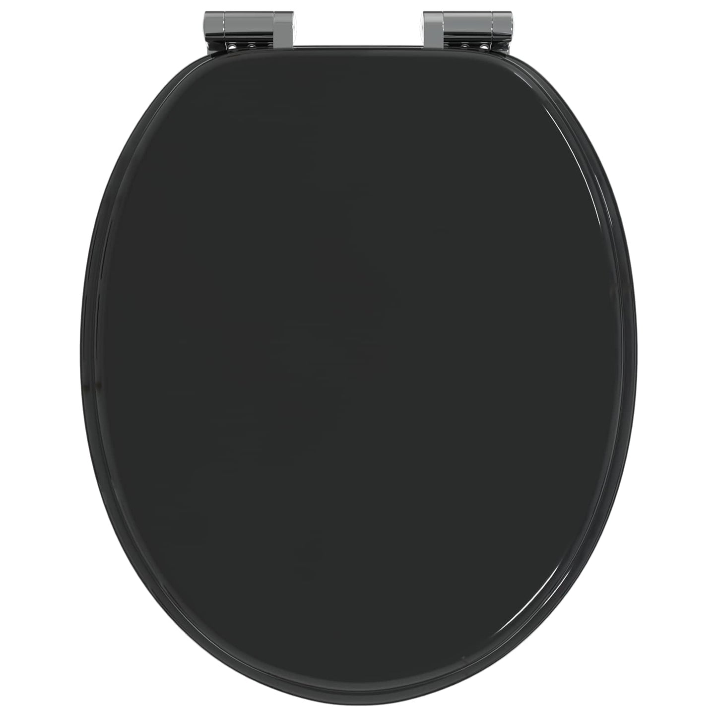 Blødt lukket toiletbræt Sort 44 x 38 cm MDF plade
