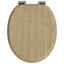 Blødt lukket toiletbræt Lys Bambusfarve 44 x 38 cm MDF plade
