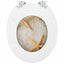 Blødt lukket toiletbræt Gul og Hvid 44 x 38 cm MDF plade