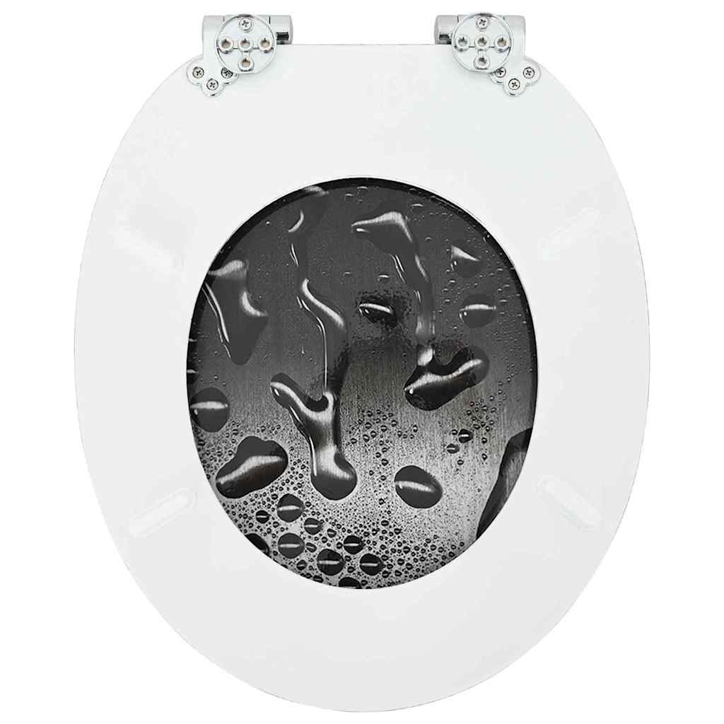 Blødt lukket toiletbræt Grå 44 x 38 cm MDF plade