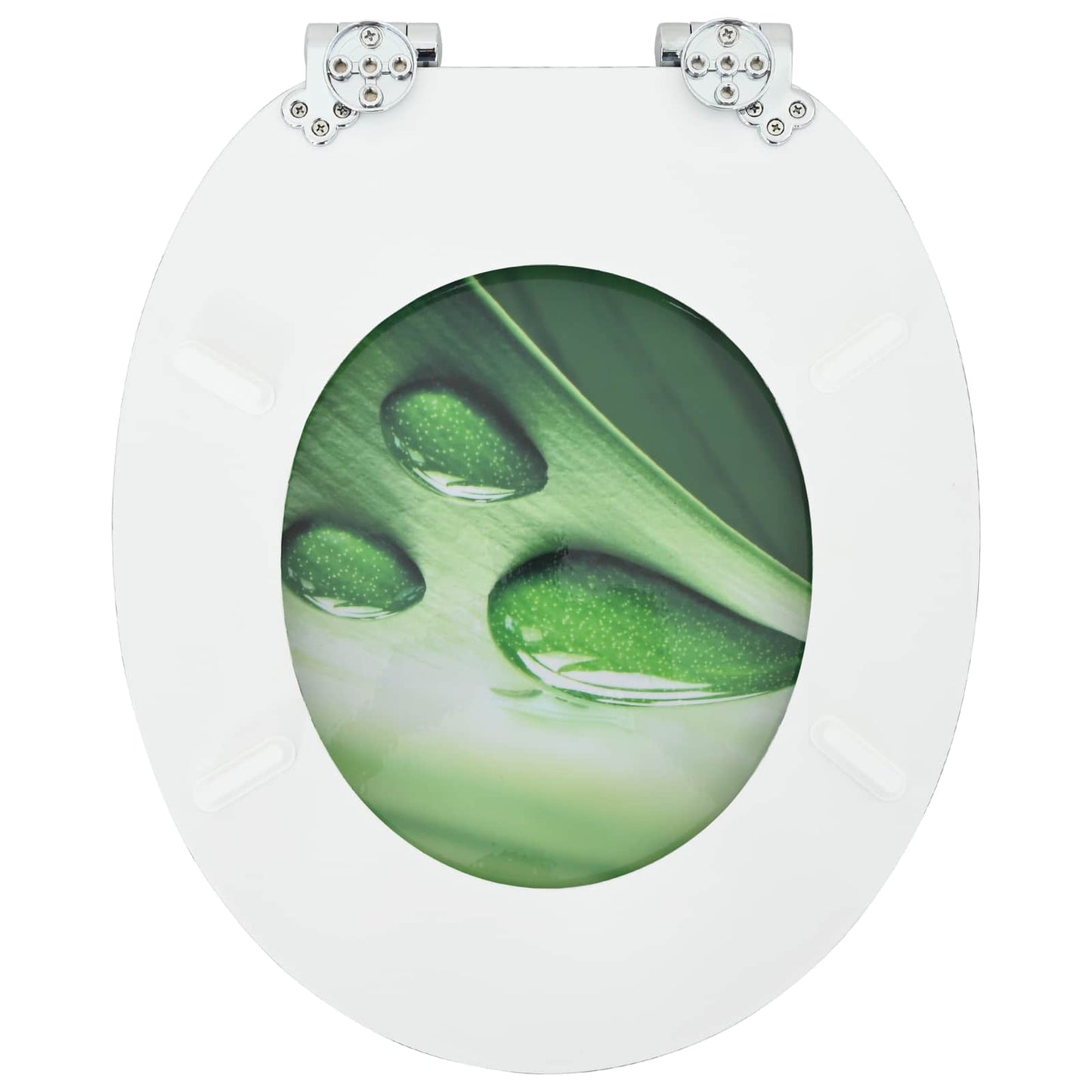 Blødt lukket toiletbræt Grøn Dråbe 44 x 38 cm MDF plade