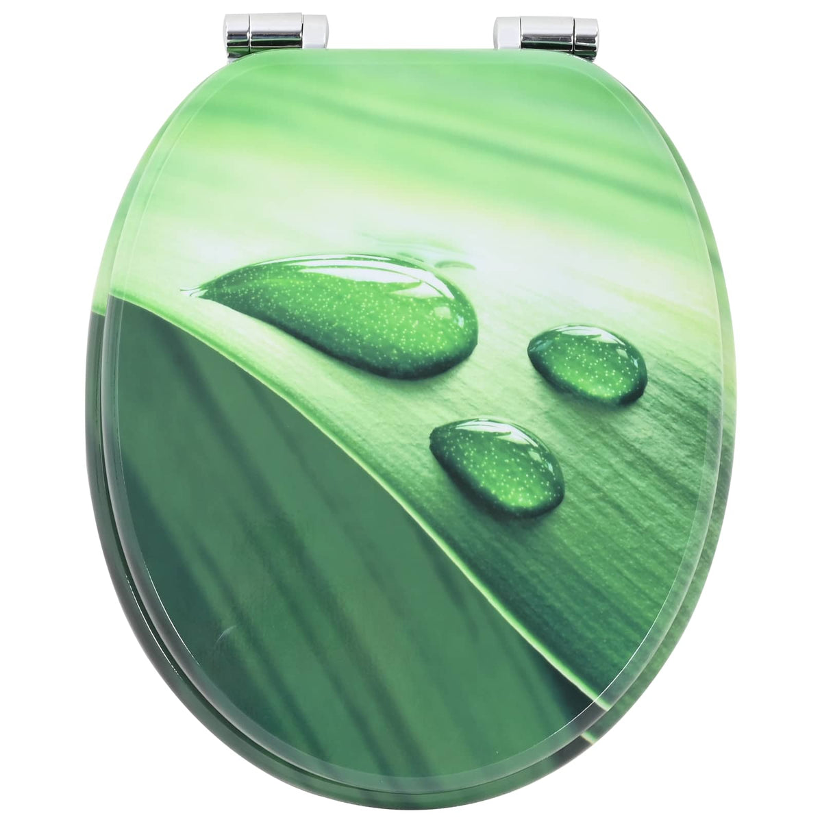 Blødt lukket toiletbræt Grøn Dråbe 44 x 38 cm MDF plade