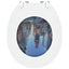 Toilet sæde Flerfarvet 44 x 38 cm Konstrueret træ