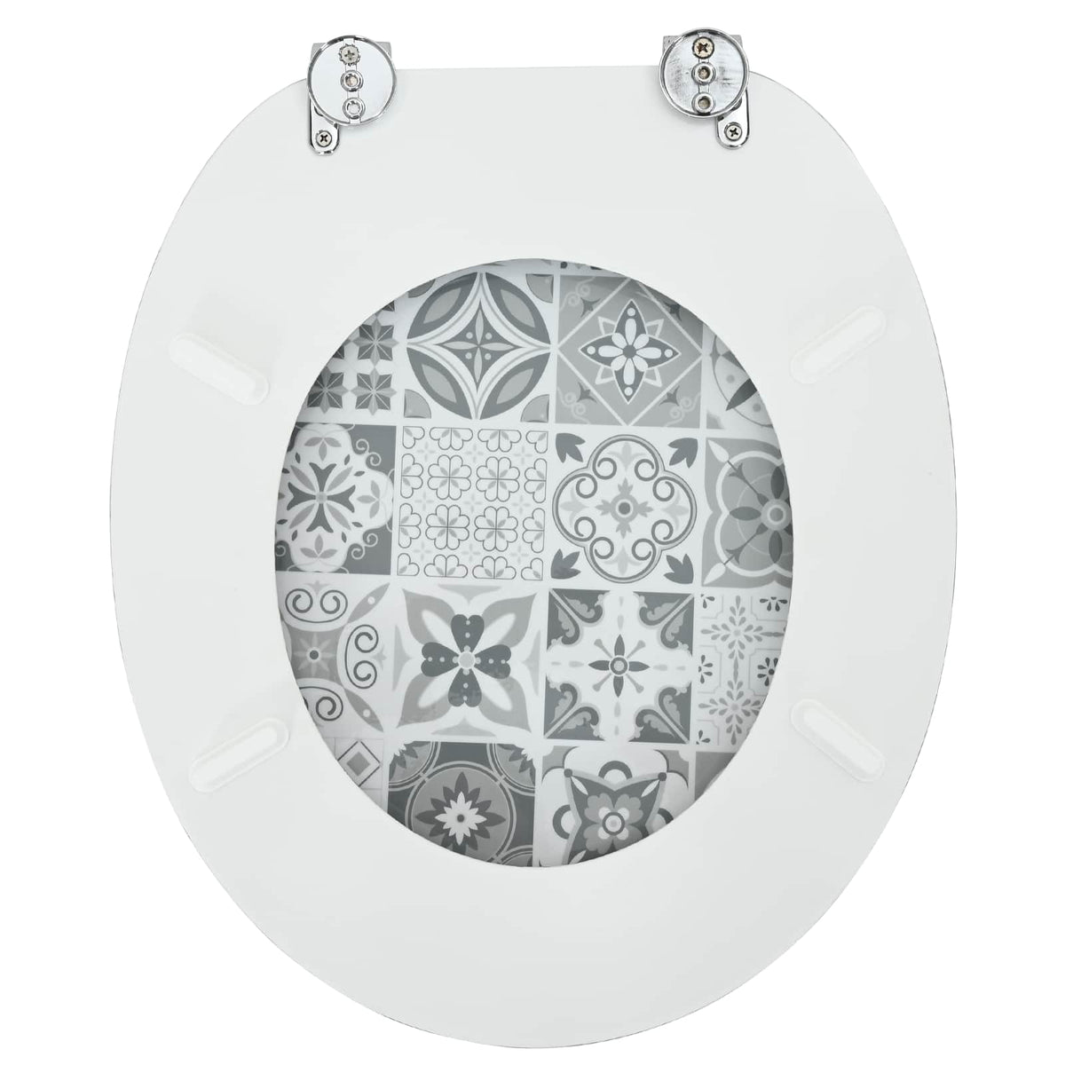 Blødt lukket toiletbræt Grå 44 x 38 cm MDF plade