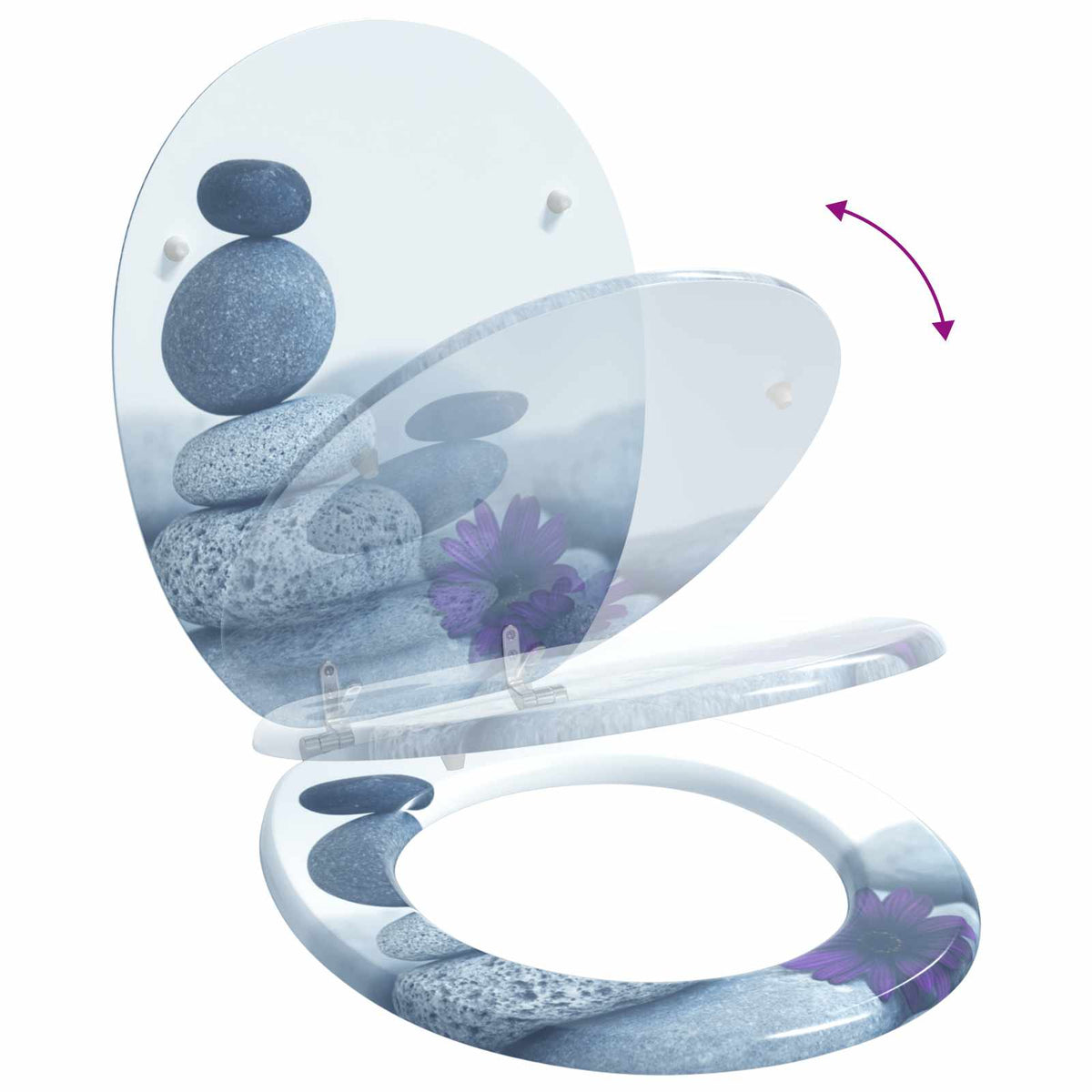 Toilet sæde Grå 44 x 38 cm MDF plade