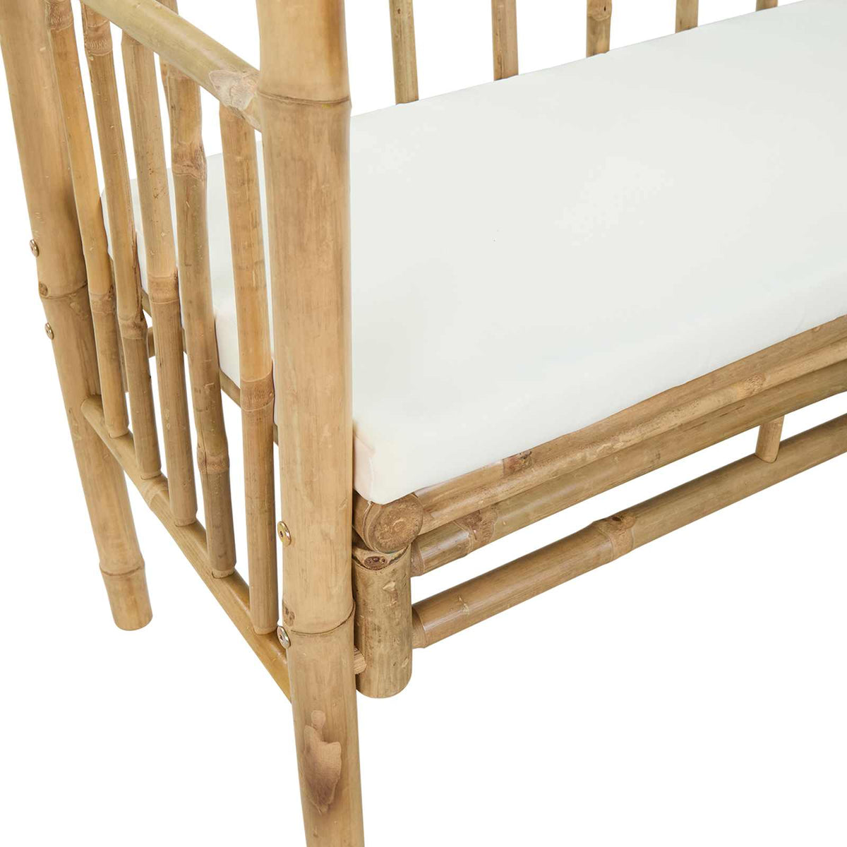 Havebue med Bænk Cremehvid 115 x 50 x 205 cm Bambus