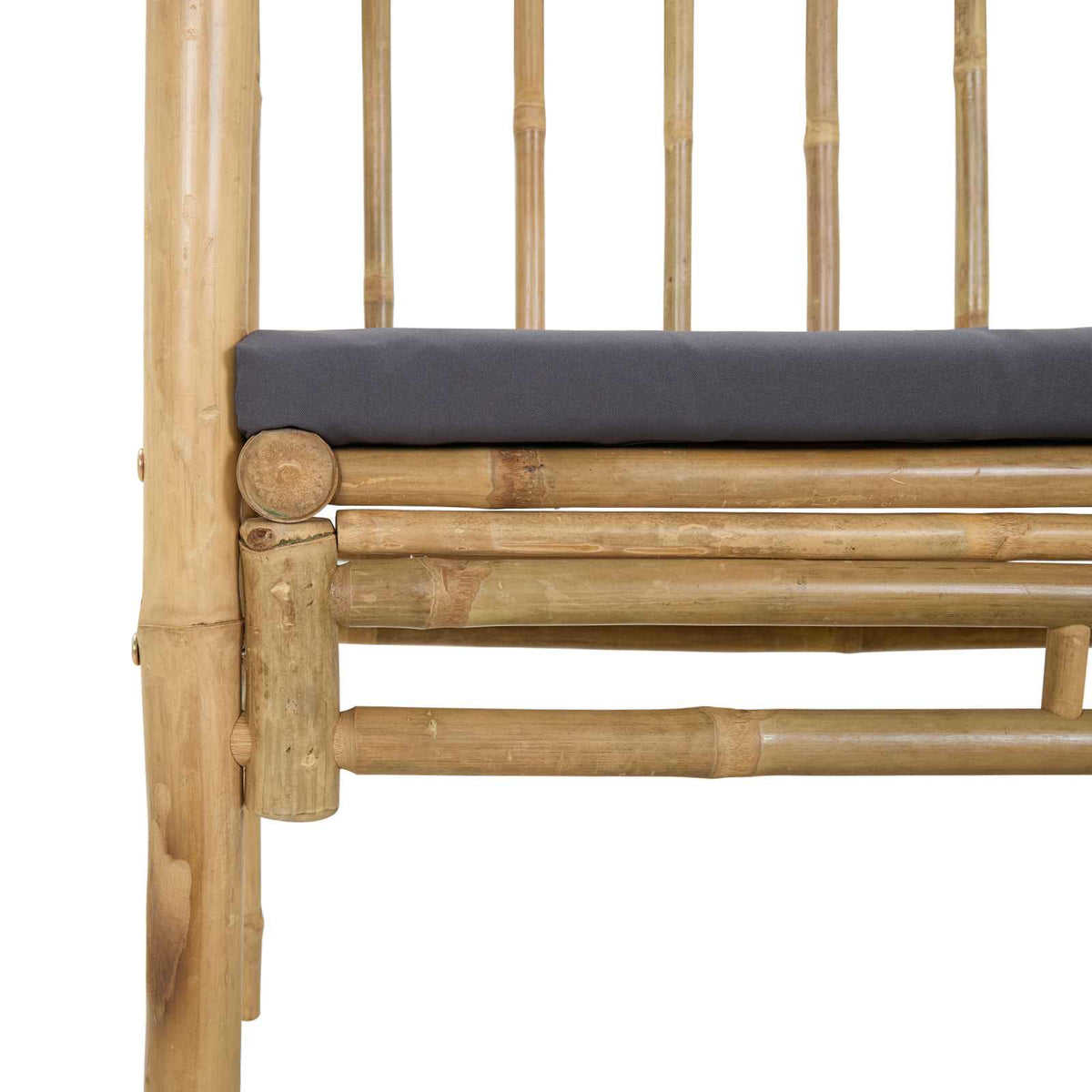 Havebue med Bænk Mørkegrå 115 x 50 x 205 cm Bambus