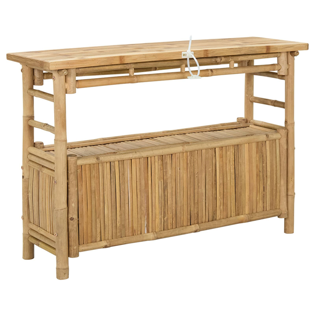 Konsolbord med hylde Naturfarvet 110 x 35 x 75 cm Bambus