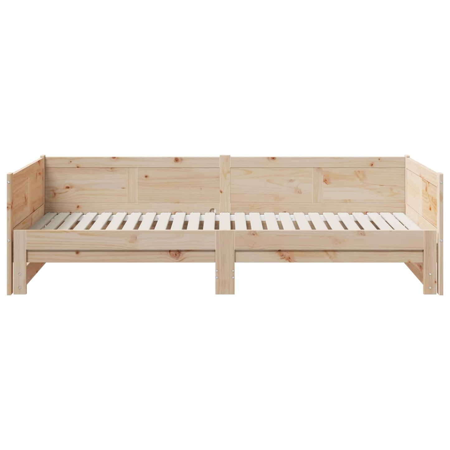 Utrækkelig Dag-seng Naturfarvet 180 x 200 cm Massiv fyrretræ