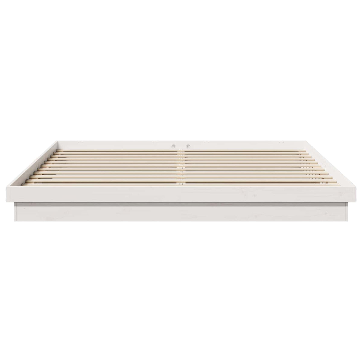 Sengestel Hvid 200 x 200 cm Massiv fyrretræ