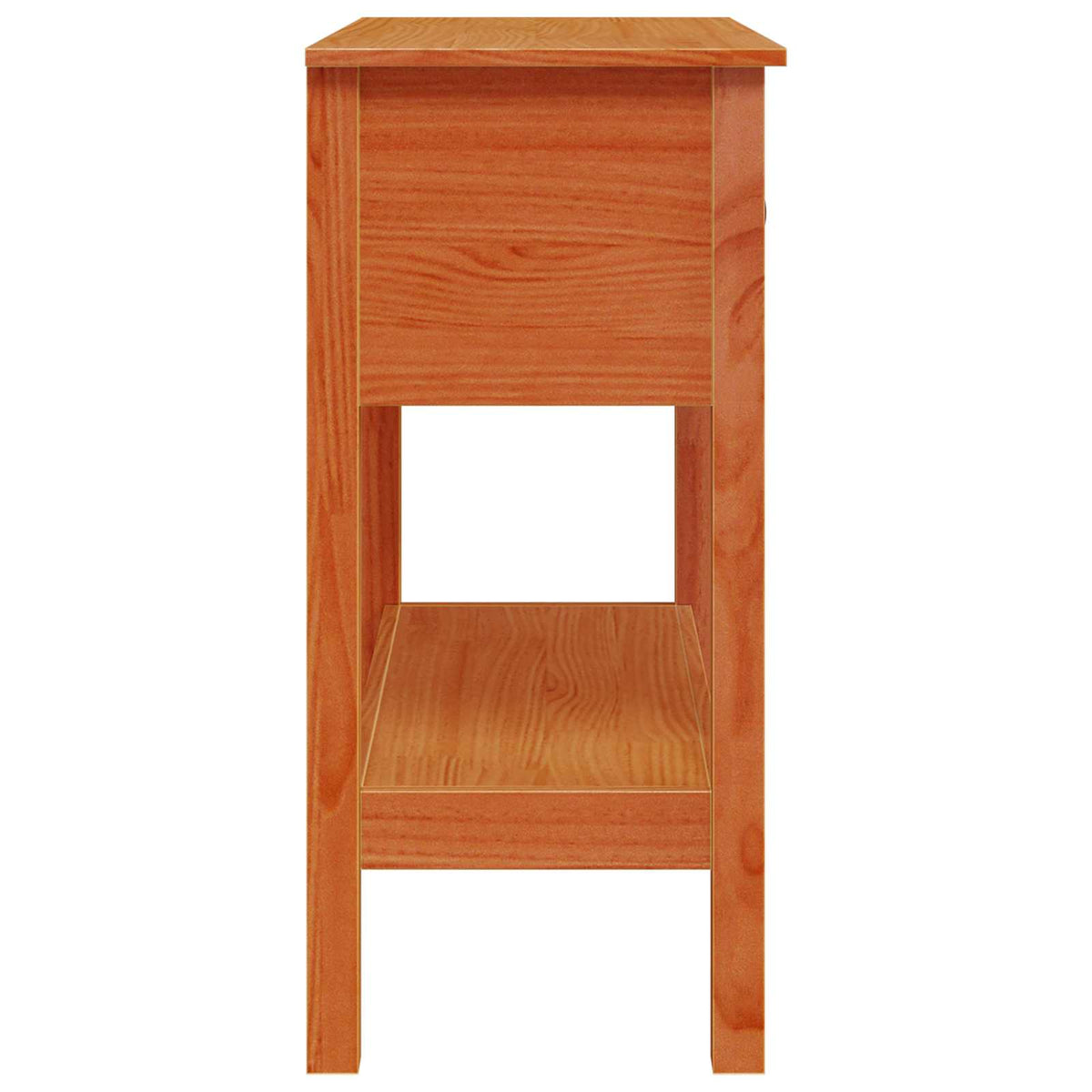Konsolbord med skuffe Voks brun 75 x 35 x 75 cm Solid Fyrretræ