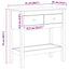 Konsolbord med skuffe Voks brun 75 x 35 x 75 cm Solid Fyrretræ